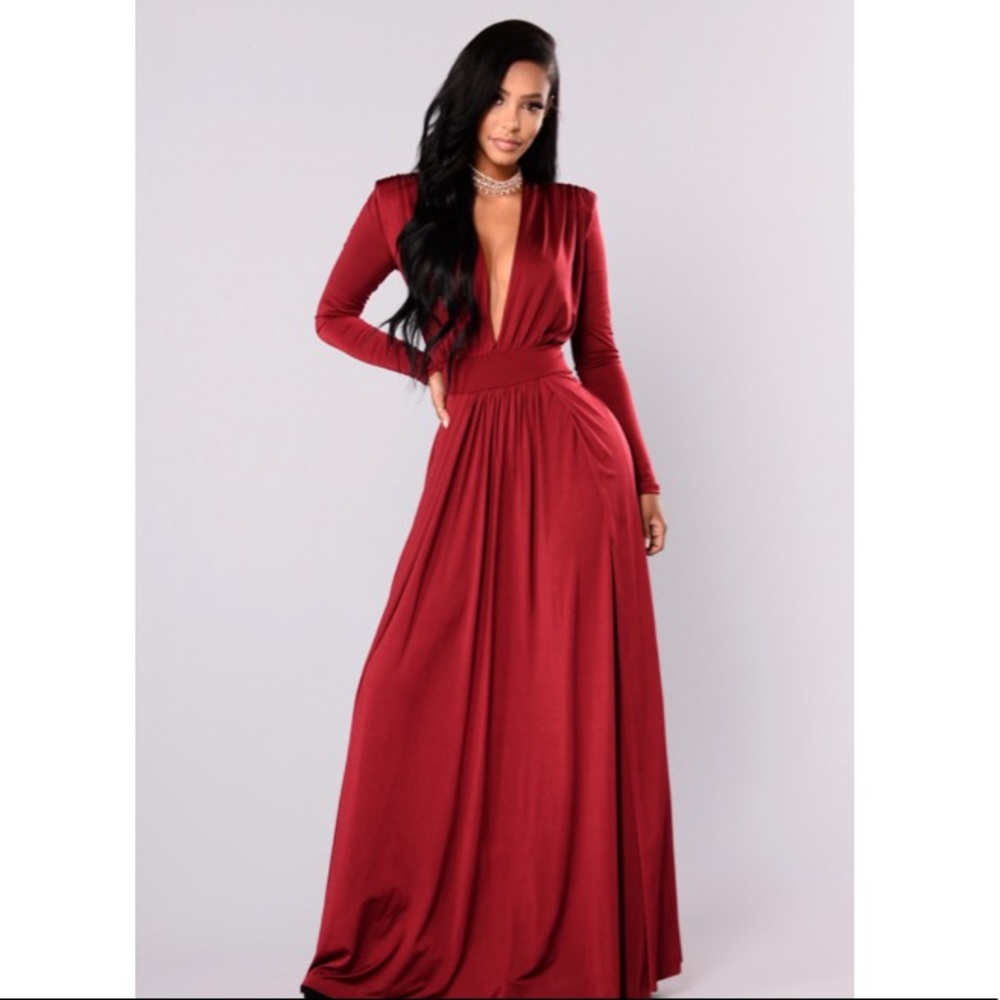 Maroon formal dress